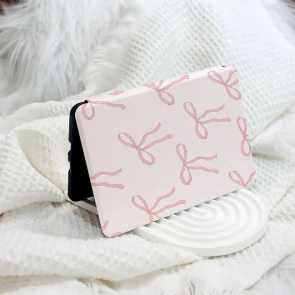 Pink Bow Kindle 12th Gen (2024/2022) Paperwhite 6"/7" Case With Hand Strap, All New Kindle Case, Kindle 10th Case, Personalized Paperwhite
