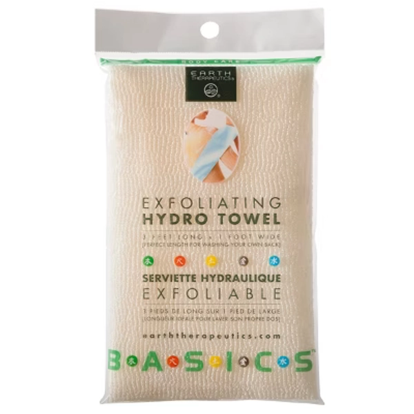Earth Therapeutics Exfoliating Hydro Towel: Whole Body Application, 1 Piece, Beige