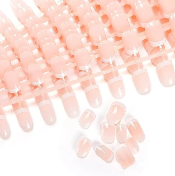 LIARTY 240 Pcs Press On Nails Short French Tip False Nails Manicure