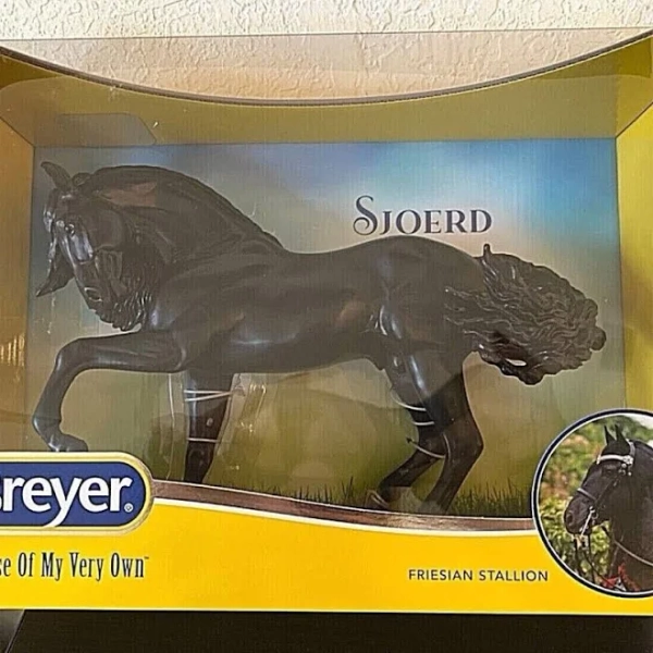 Breyer Horse 2022 Summer Release SJOERD Black Friesian Stallion 1859 NEW+BOX - New Toys & Collectibles