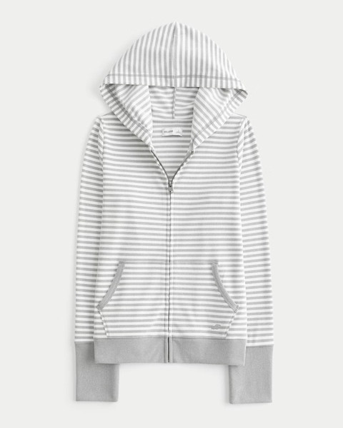 Cozy Rib Seamless Fabric Zip-Up Hoodie
