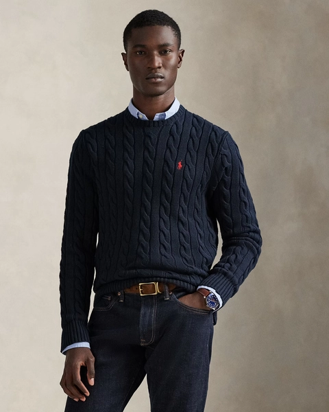 Maglia in cotone a trecce da uomo | Ralph Lauren® IT