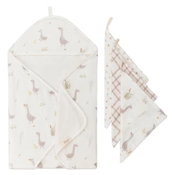 Baby Bath Towel & Wash Cloth Set
