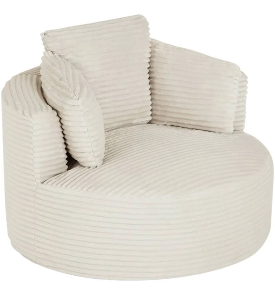 Everly Quinn Compressible Corduroy Round Chair