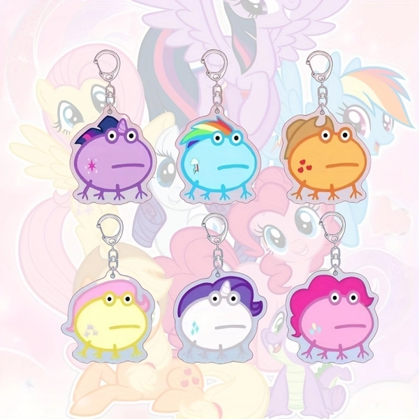 2D Flat, 1pc My Little Pony 2D Flat Acrylic Cartoon Keychain, Stylish Backpack Pencil Case Lunch Bag Accessory Decoration, Perfect Gift for Back-to-School Season, Birthday, Christmas, and Fan Collection, 2D Flat