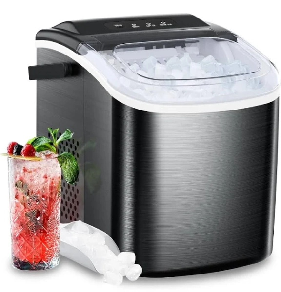COWSAR 26-lb Ice per Day Bullet Ice Maker LSZ5812SH-BLACK