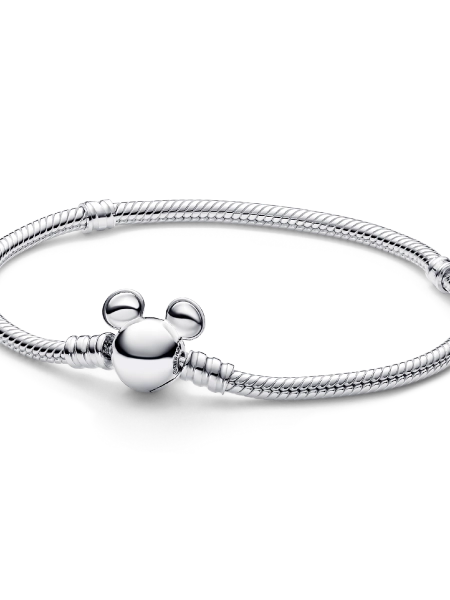 Disney Mickey Mouse Clasp Moments Snake Chain Bracelet
