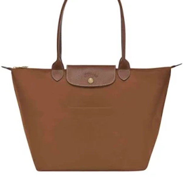 Longchamp Le Pliage Original Large Long Handle Tote Bag In Cognac