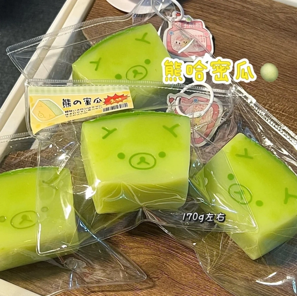 1pcs Taba Squishy Toy with YOGURT PUREE like texture - Melon Bear shaped to relieve stress - Food grade silicone - AliExpress 