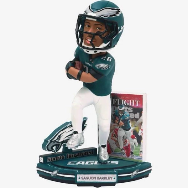 Saquon Barkley Philadelphia Eagles Taking Flight Super Bowl LIX Champions Sports Illustrated Cover Bobblehead