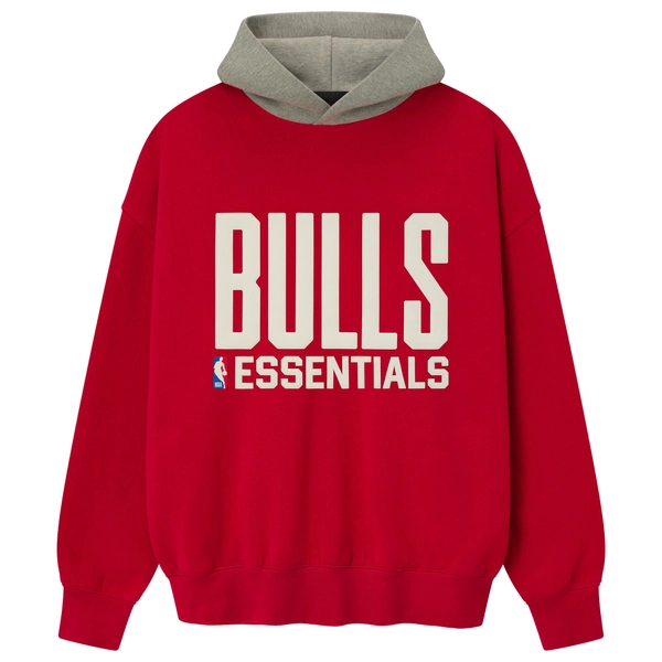 Unisex Chicago Bulls Fear of God x NBA Red/Heather Gray Sport Hoodie