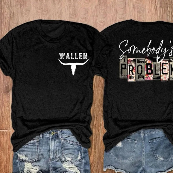 Somebody's Problem Morgan Wallen Western Floral T-Shirt