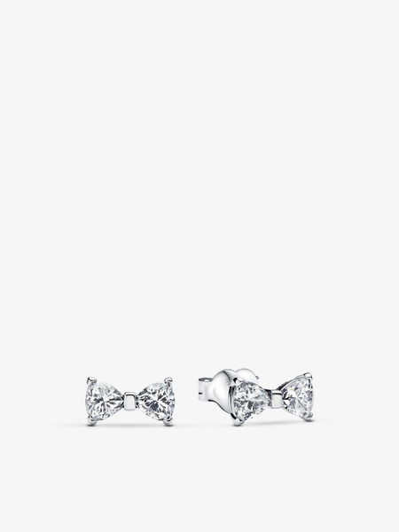 Sparkling Small Bow Stud Earrings