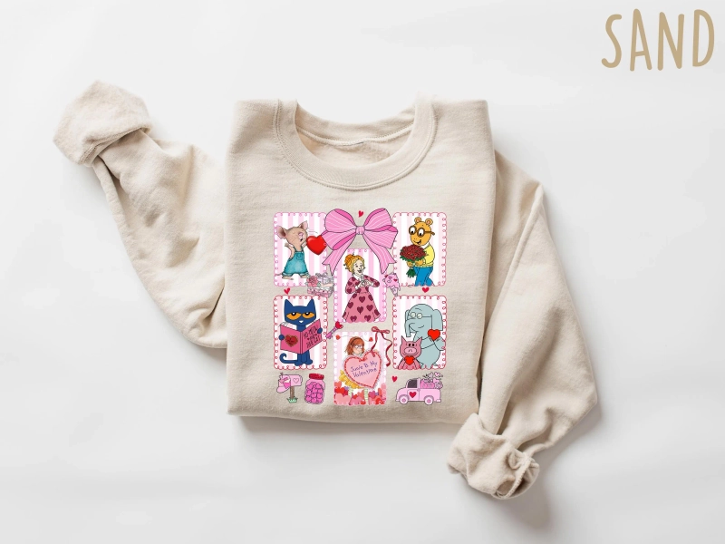 Teacher Valentine Sweatshirt, Book Character Crewneck, Junie B My Valentine Shirt, Kindergarten V-Day Tee, Gift For Teacher