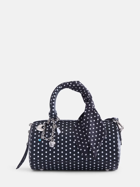 Madden NYC Women's Small Top Zip Handbag, Black and White - Walmart.com