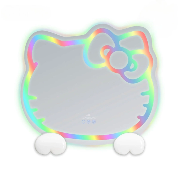 IMPRESSIONS VANITY · COMPANY  RGB Lighting Hello Kitty Mirror 2.0, App Control LED Makeup Mirror with Wall Mounting for Bedroom Decor & Reviews | Wayfair