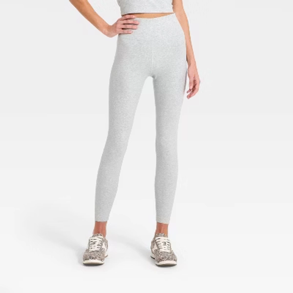 Women's Cotton Balance Cotton Spandex Blend High-Rise Leggings - All In Motion™ Heather Gray L