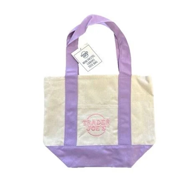 Tj Canvas Storage Bag - Lavender Cotton Canvas Embroidered Bag, Adult Unisex, Size: One size