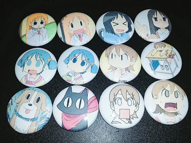 12 nichijou ( my ordinary life button ) one-inch button pins