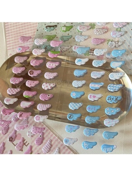 Original 3D Bubble Wing Foam Stickers, Retro Scrapbooking, Journal, Tablet, CCD Decor Stickers