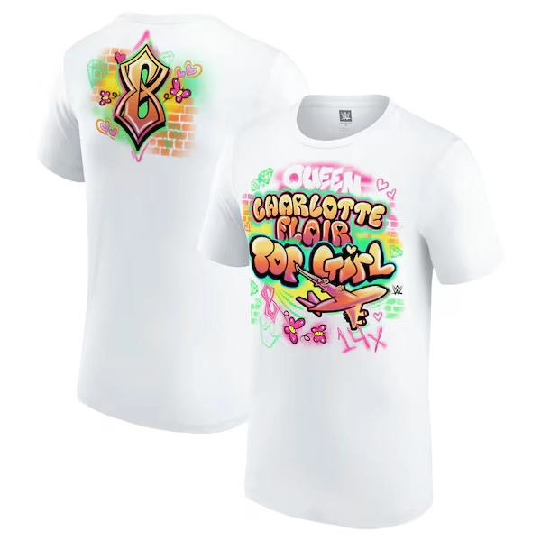 WWE Charlotte Flair Top Girl Graffiti T-Shirt - Mens