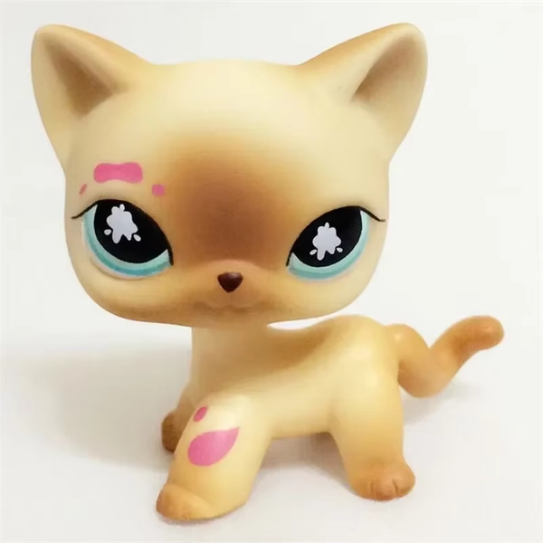 LPS CAT Rare Pet Shop Toys Stands Short Hair Cat Original Kitten Husky Puppy Dog Fox Cute Animal Old Collection Figures - AliExpress 