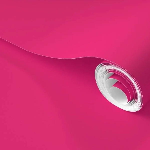 Removable Wallpaper Sample - Hot Pink Solid Pik Custom Pre-pasted Wallpaper by Spoonflower