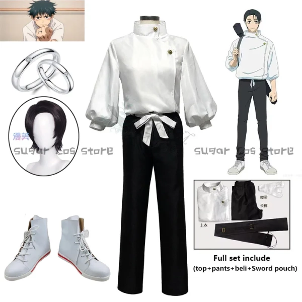 Yuta Okkotsu Anime Cosplay  Costume Yuta Uniform Set Wig Ring Shoes Halloween Carnival Role Play Party Props For Adult Women Men - AliExpress 200000532
