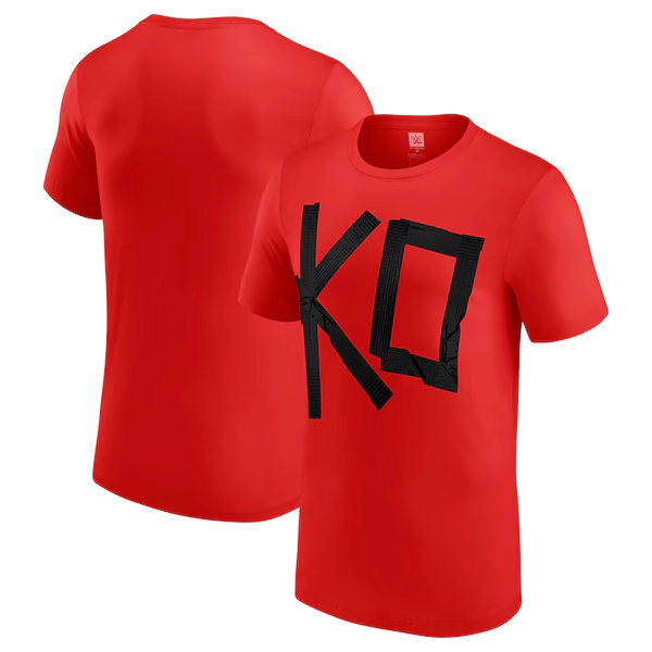 WWE Kevin Owens Tape KO T-Shirt - Red - Mens