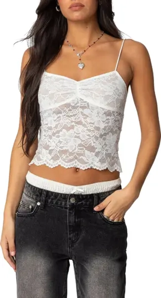 Rut Floral Lace Tank Top