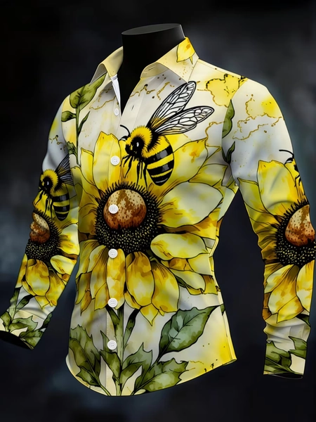 New men's casual shirt long sleeved slim fit 3D wing printed shirt fashionable casual men's pattern top - AliExpress 