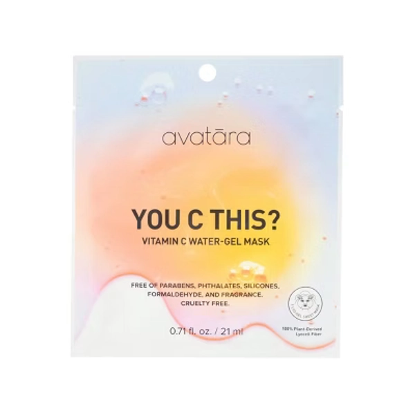 Avatara Vitamin C Water Gel Face Mask - 0.71 fl oz: Deep Hydration, Firming, Brightening, Calming