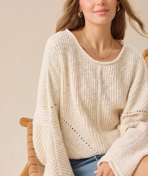 Altar'd State Savannah Dolman Cotton Sweater