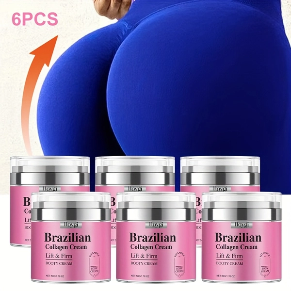 Buttock Firming Cream, 6pcs Butt Moisturizer, Intense Lifting Butt Cream, 50g/ 1.76oz, Lifting Buttock Cream, with Shea Butter and Vitamin E Infused, Body & Belly Firming Cream, Lifting & Firming Cream for Body, Belly, Face, Neck, Inner Thighs, Butt, Arm, for Whole Body Use, Applicable for All Skin Types
