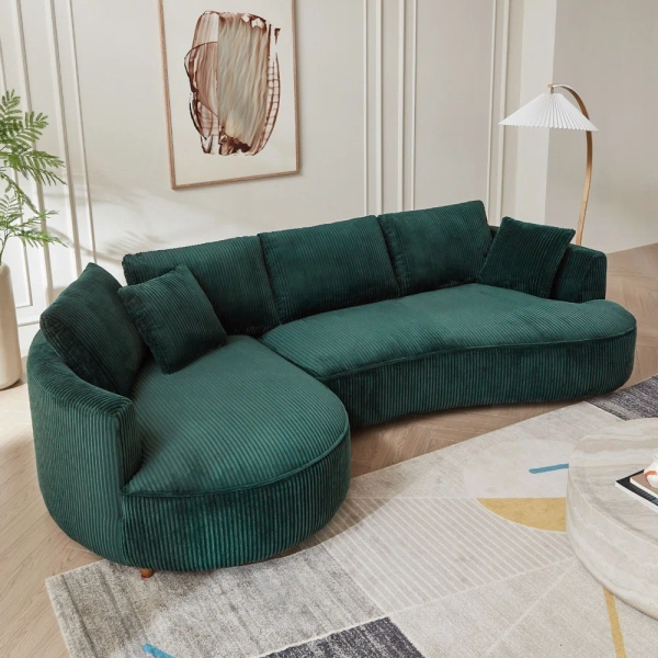 Hokku Designs Oversized Sectional Sofa, Modern Couch with Chaise | Wayfair