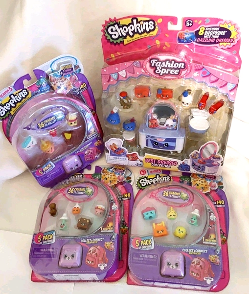 Shopkins Collectible Doll Toy Accessory Mixed Lot New Unopened Season 5 4 Items