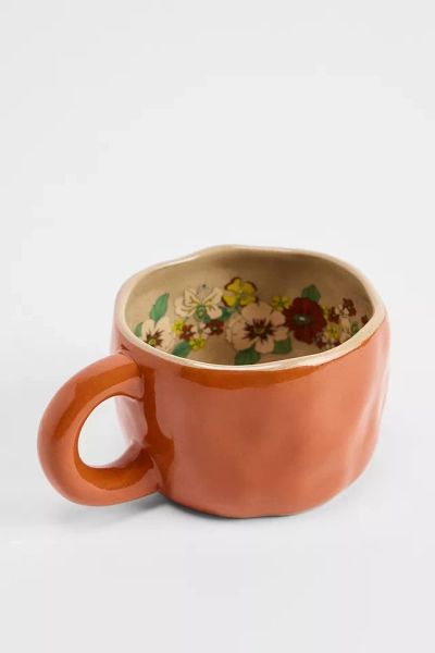 Wobbly Floral Retro Mug