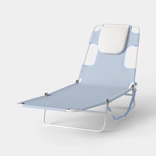 Folding Beach Tanning Chair Light Blue - Room Essentials™