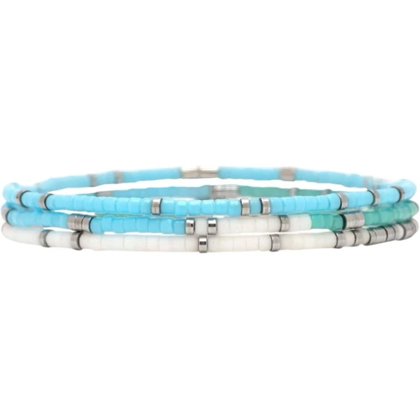 Pura Vida Mixed Seed Bead Stretch Bracelet 3