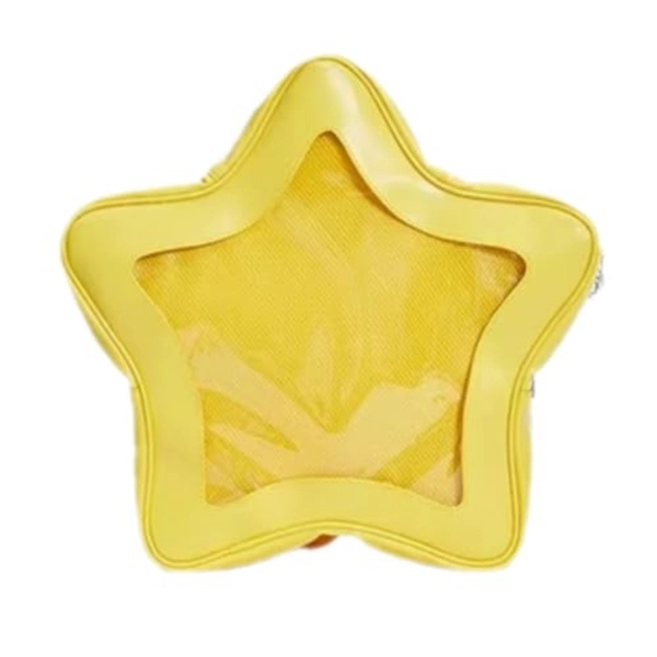 Women'S Kawaii Backpack - Cute Star-Shaped School Bag with Magnetic Closure, Non-Toxic Nylon Backpack for s & Women, Yellow, Side Pockets, Lightweight Everyday Bookbag for School, College, Travel - Y2K Aesthetic