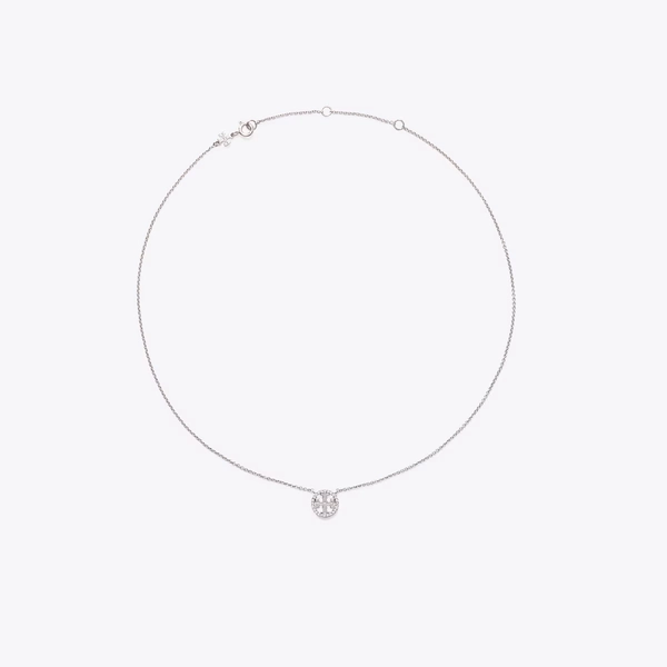 Icon Pavé Pendant Necklace in gray, size OS