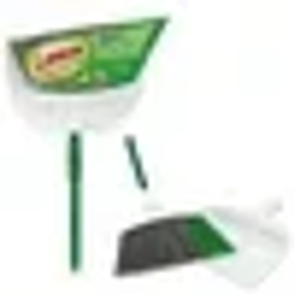 Libman Extra Large Precision Angle Broom with Green Steel Handle and Clean Fibers Dustpan