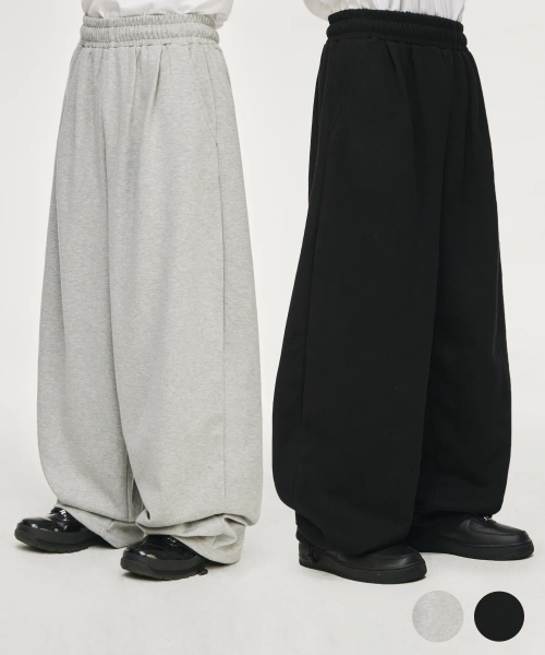 Double-Tuck Wide Training Pants [2COLORS]