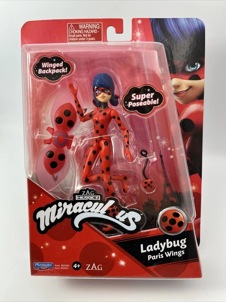 Playmates - Miraculous Ladybug Paris Wings Doll - Zag Heroz - New - Unopened
