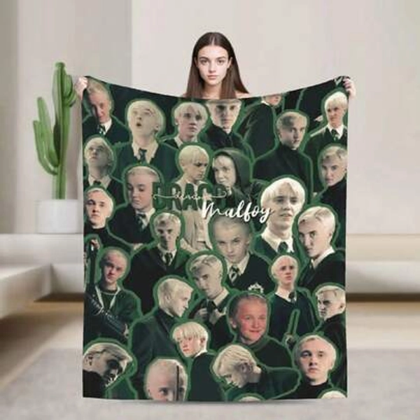 Dracor Malfoye Blanket Dracor Malfoye Flannel Vintage Warm Throw Blankets For Coverlet Autumn_Winter.Jpg