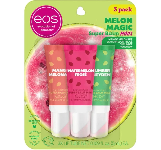 eos Melon Magic Mini Super Balm 3-Pack