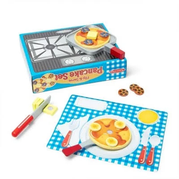 Melissa & Doug Wooden Flip & Serve Pancake Set