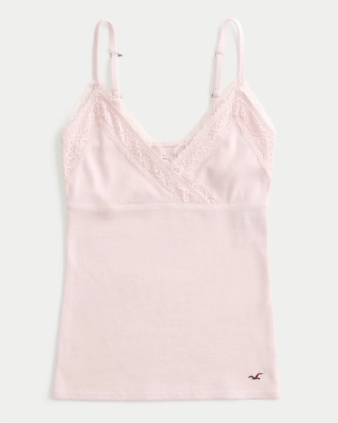 Wrap Lace Trim Layering Cami