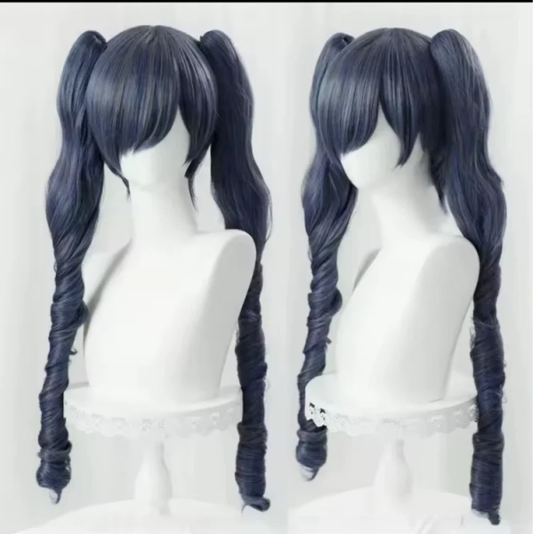 Anime Wigs Cosplay Ciel Phantomhive Cosplay Wig Blue Grey Wig Heat Resistant Halloween Party Women Men Wigs