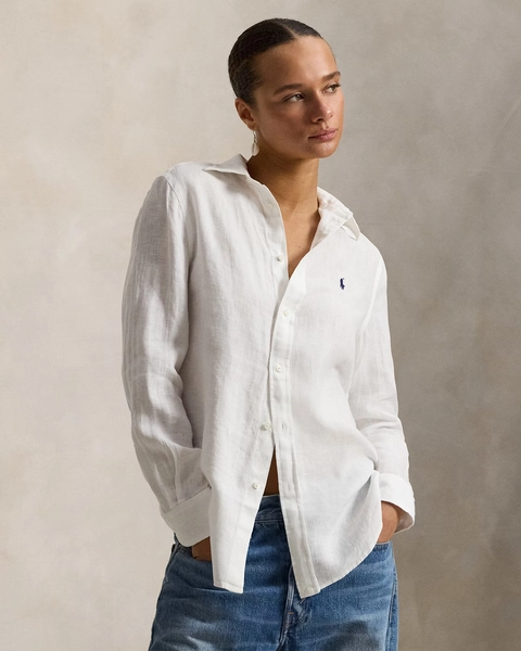 Classic Fit Linen Shirt for Women | Ralph Lauren® UK